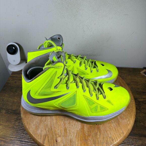 Nike LeBron X 10 Volt Neon Yellow Green 2013 Shoes Men’s Size 12 541100-700